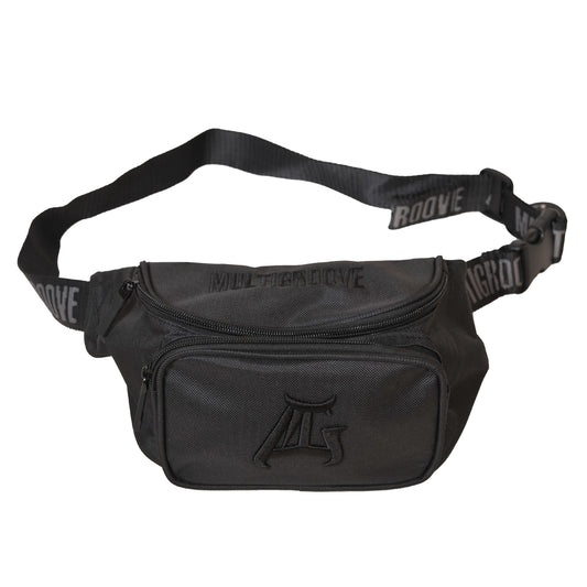 Multigroove heuptas geborduurd logo | zwart