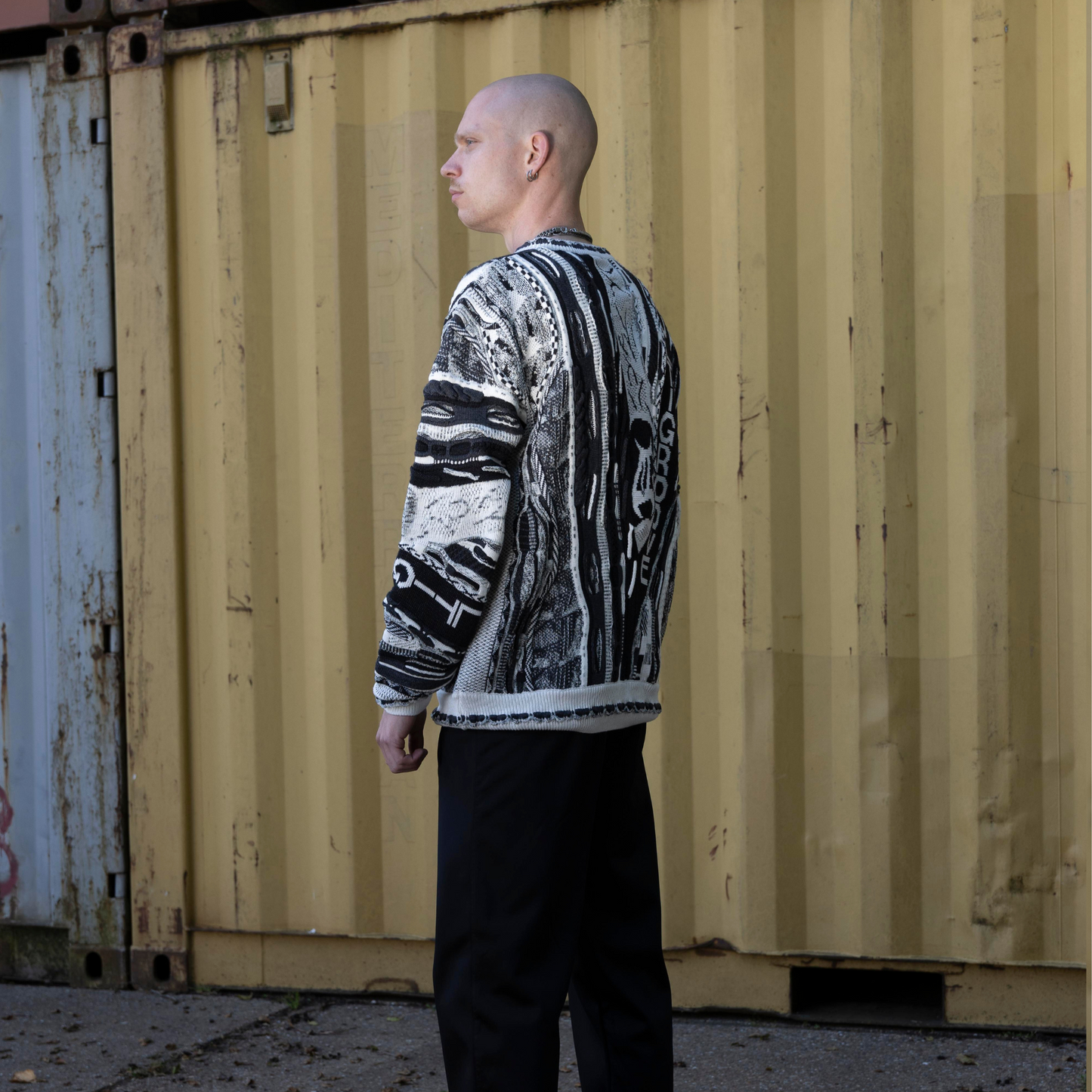 Carlo Colucci X Multigroove Kabelgebreide Trui