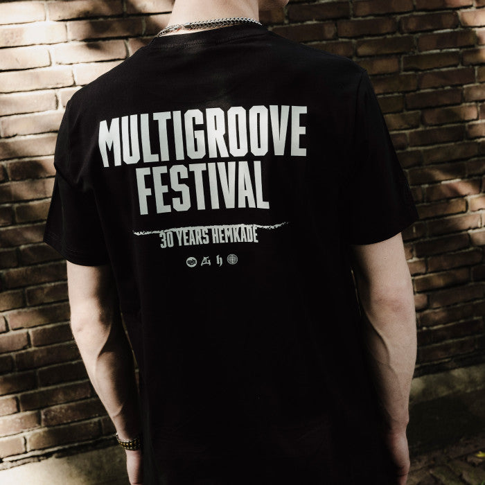 Multigroove T-shirt Festival zwart