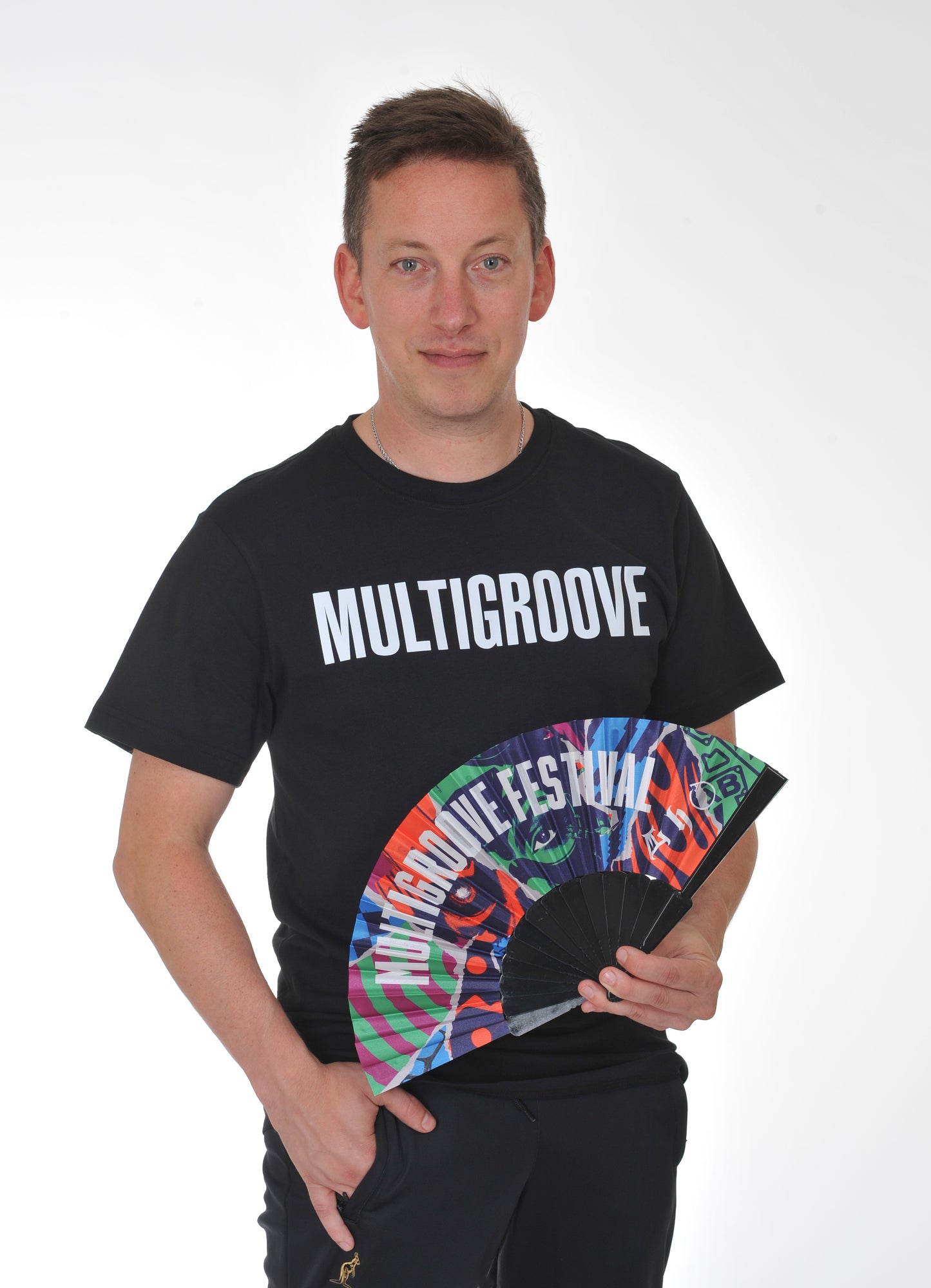 Multigroove t-shirt classic logo | zwart