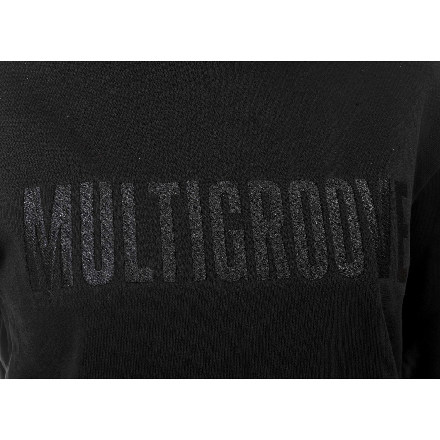 Multigroove hoodie zwarte borduring | zwart