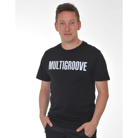 Multigroove t-shirt classic logo | zwart