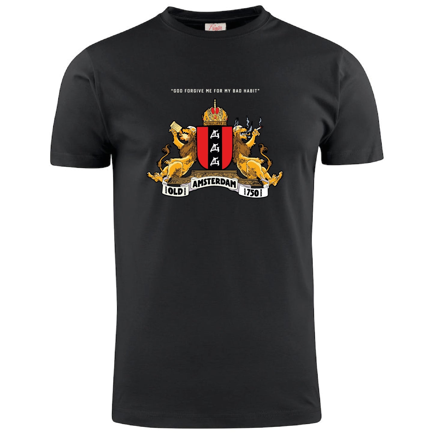 Multigroove t-shirt Old Amsterdam | zwart