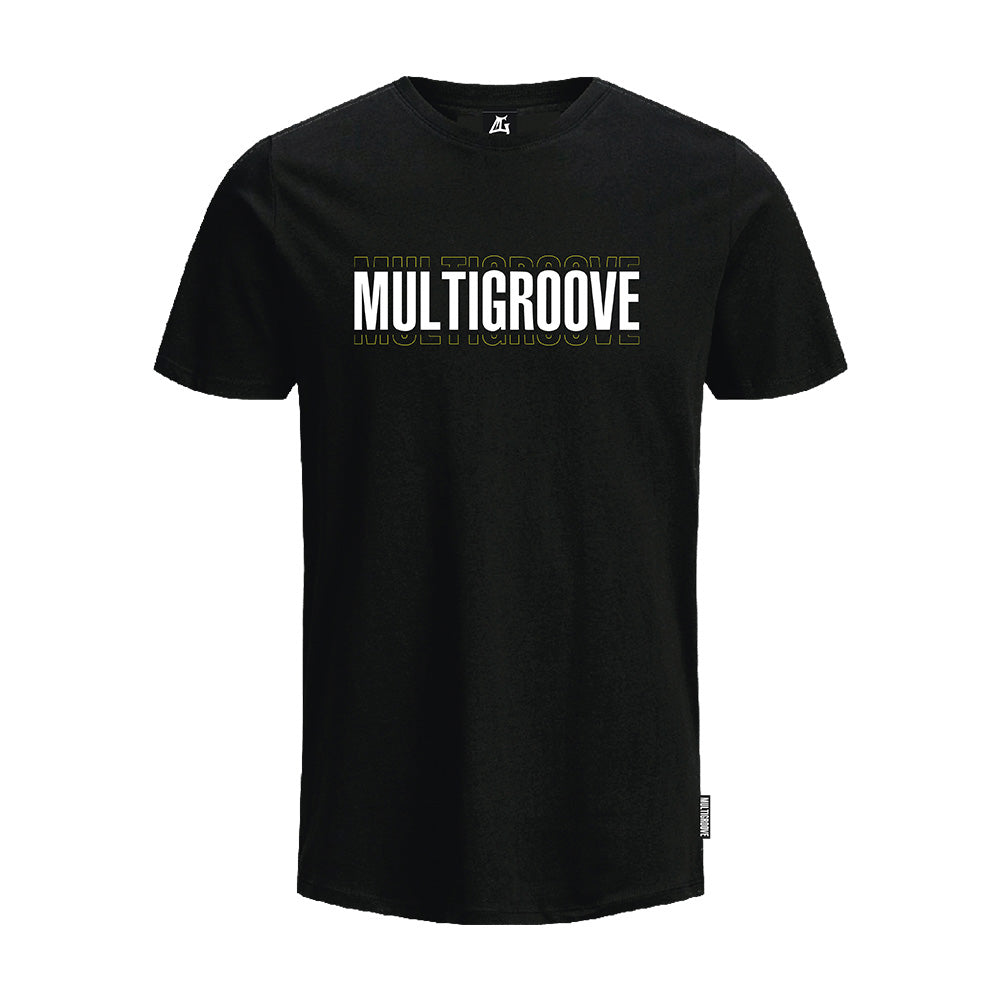 Multigroove T-Shirt with logo deluxe black