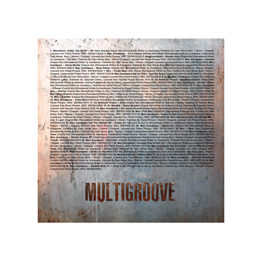 Multigroove CD The Ultimate Rave Selection VOL 1 by Marc Acardipane
