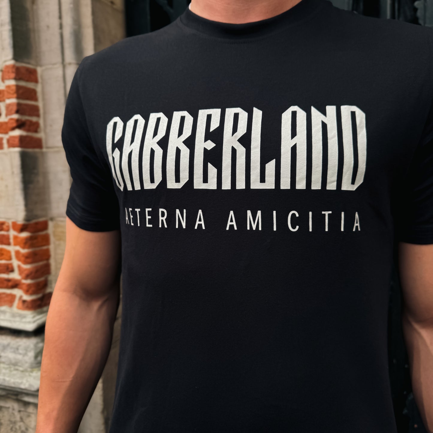 Gabberland t-shirt met logo | zwart