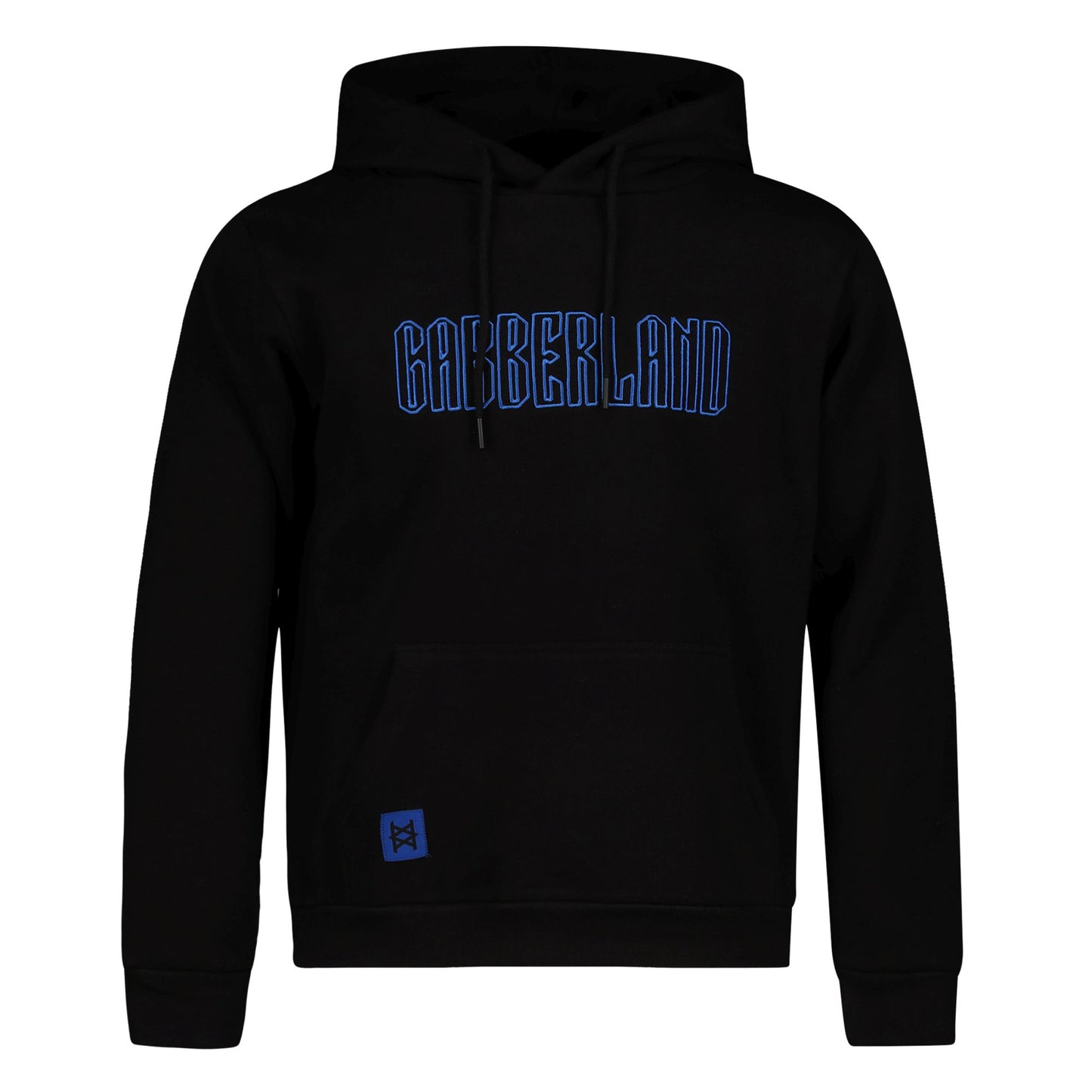 Gabberland hoodie | zwart - blauw