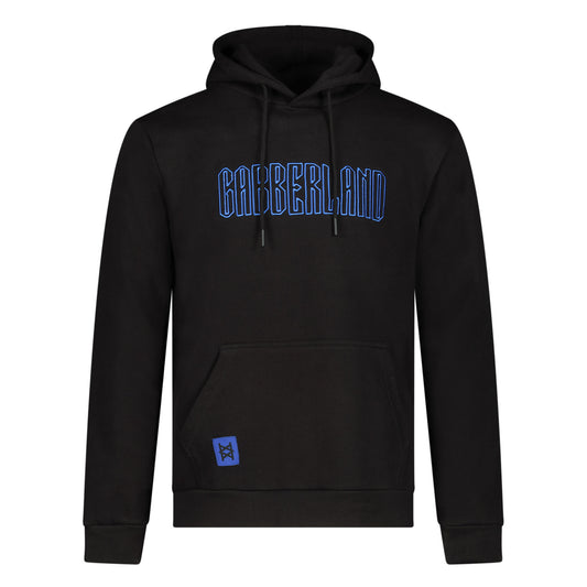 Gabberland hoodie | zwart - blauw