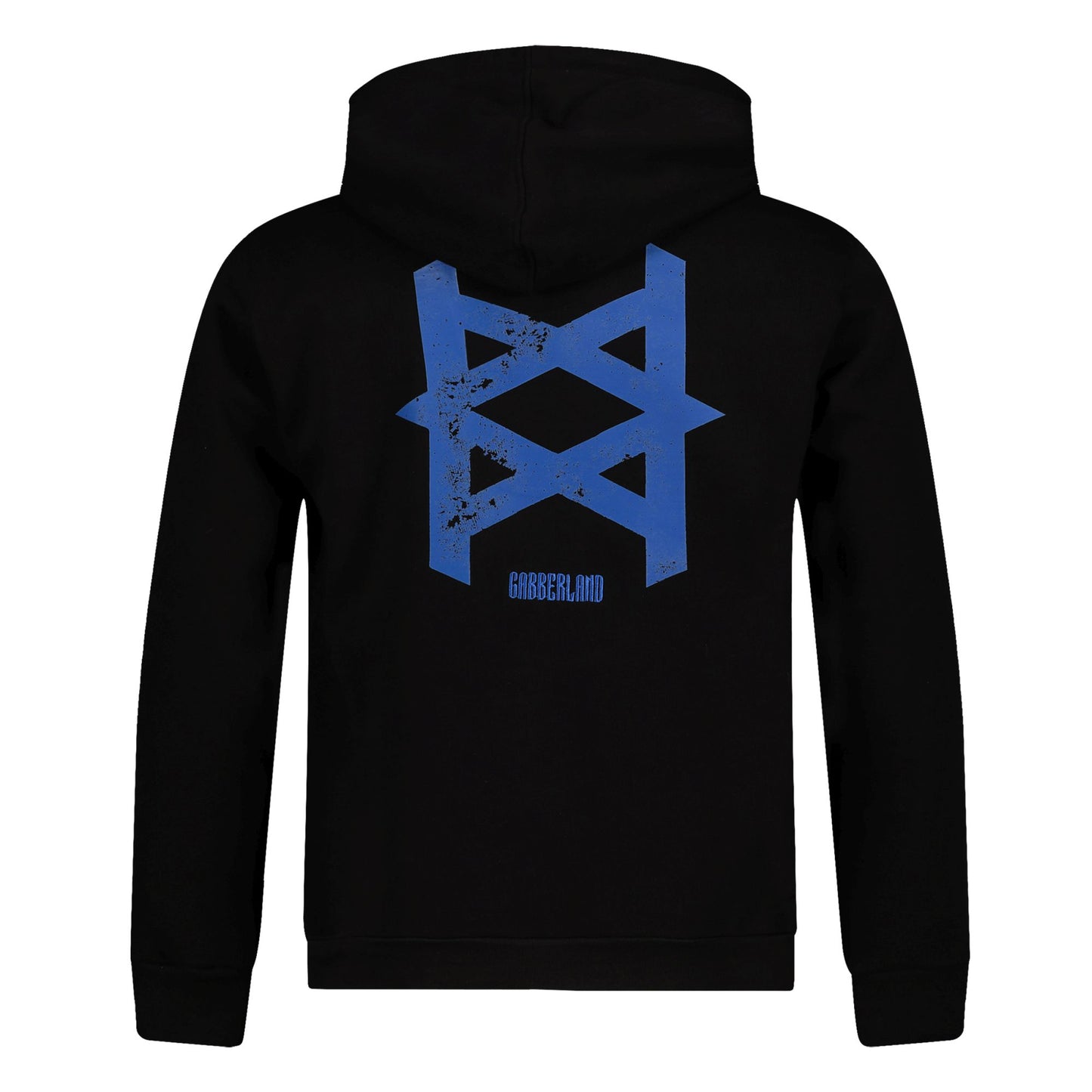 Gabberland hoodie | zwart - blauw