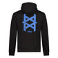 Gabberland hoodie | zwart - blauw