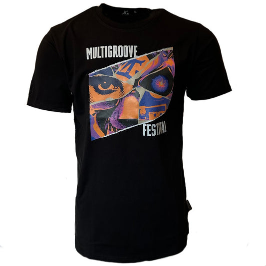 Multigroove T-shirt Festival zwart