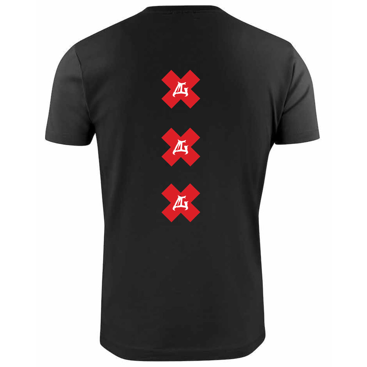 Multigroove T-shirt XXX zwart rood