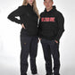Multigroove hoodie rode borduring | zwart
