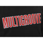 Multigroove hoodie rode borduring | zwart