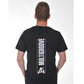 Multigroove t-shirt red line | zwart
