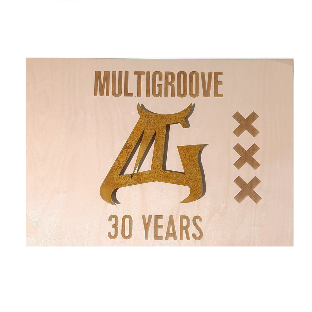 Multigroove muur decoratie 3D logo 30 years special