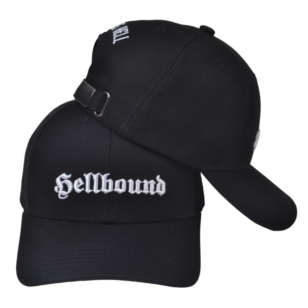Hellbound cap deluxe embroidered logos black